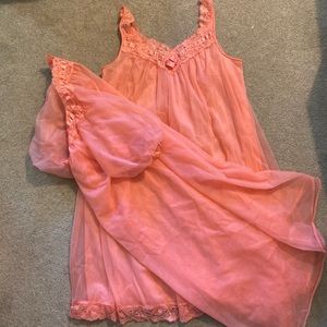 Vintage Mad Men Nightgown and Robe Set